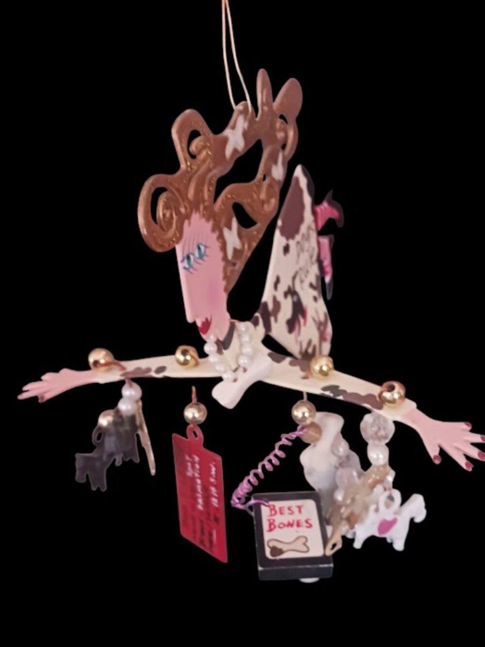 SILVESTRI Fanciful Flights "Dogs Rule" Whimsical Metal Ornament Karen Rossi